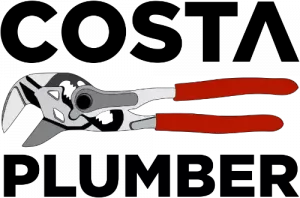 costa plumber vector black text logo