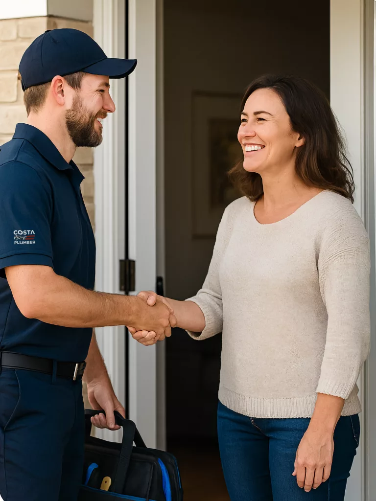 costa plumber and customer