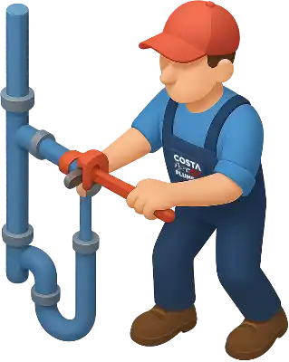 installation costa plumber man