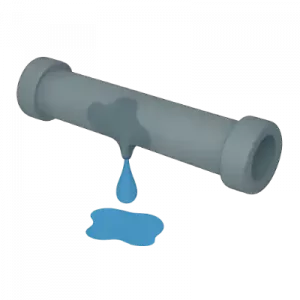 visible leak from pipe costa plumber